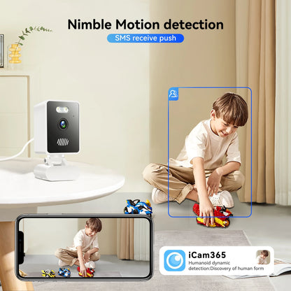 Indoor Security Camera 1080P Home Smart Camera with Wireless 2.4Ghz Wifi Monitor for Baby/Nanny/Pet/Dog (2 Pack)
